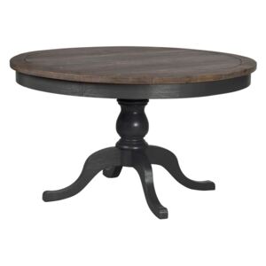 Tmavosivý okrúhly drevený jedálenský stôl Folke Nottingham, ⌀ 130 cm