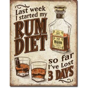 Plechová ceduľa: Rum Diet
