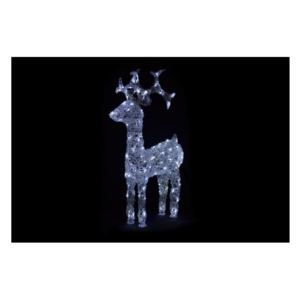 LED dekorácia - vianočný sob - 100cm biele svetlo