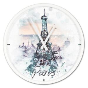 Nástenné hodiny Eiffel tower, pr. 30,5 cm