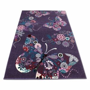 MAXMAX Dětský koberec Motýlci - fialový