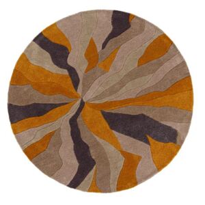 Flair Rugs koberce ručne všívaný kusový koberec Infinite Splinter Ochre kruh - 135x135 (průměr) kruh cm