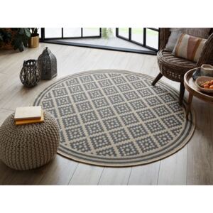 Flair Rugs koberce Kusový koberec Florence Alfresco Moretti Beige/Anthracite kruh - 160x160 (průměr) kruh cm