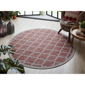 Flair Rugs koberce Kusový koberec Florence Alfresco Padua Red/Beige kruh - 160x160 (průměr) kruh cm