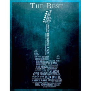 Plechová ceduľa The Best - Guitarists, (32 x 41 cm)