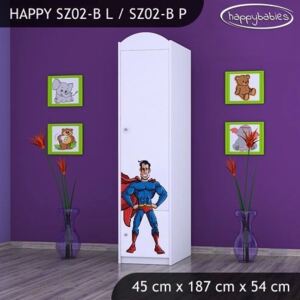 MAXMAX Dětská skříň SUPERMAN - TYP 2B