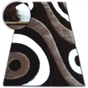 Luxusný kusový koberec Shaggy Space hnedý 2, Velikosti 80x150cm