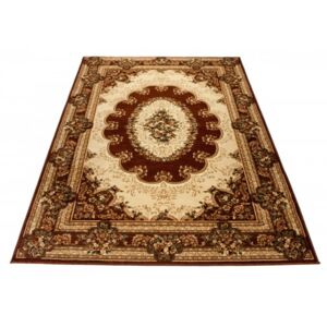 Kusový koberec klasický vzor hnedý, Velikosti 70x140cm