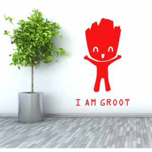 GLIX Groot 3 - samolepka na stenu Červená 50x30 cm