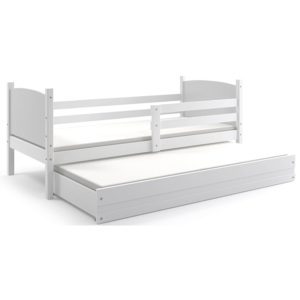 Detská posteľ s prístilkou BOBÍK 2, 90x200, biela/biela