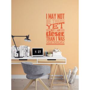 GLIX Motivačný text - samolepka na stenu Oranžová 30 x 50 cm