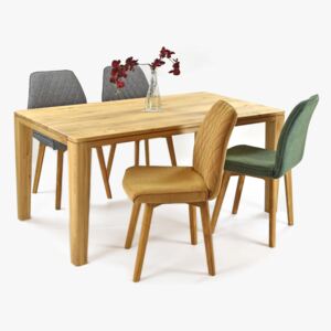 Zaoblený jedálenský stôl YORK a pohodlná stolička natália / výber farby /