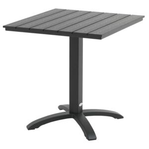 Záhradný stôl, čierna/hliník/artwood, HOBRO