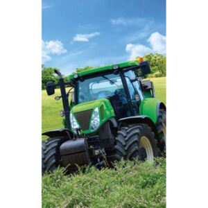 DETEXPOL Detský uterák Traktor zelený Bavlna Froté, 50/30 cm