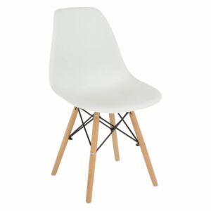 Dizajnová stolička do jedálne biela
