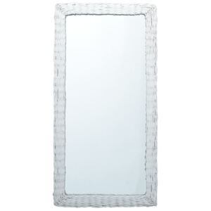 Zrkadlo, biele 120x60 cm, prútie