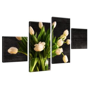 Obraz na plátne Krémové tulipány 160x90cm 1392A_4Q