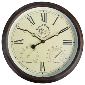 Vonkajšie nástenné hodiny s rímskymi číslicami Esschert Design