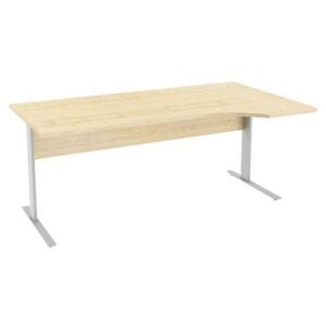 Ergo kancelársky stôl Abonent, 180 x 100 x 75 cm, pravé vyhotovenie, dezén javor