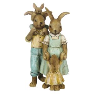 Veľkonočné dekorácie králičie rodinky - 8 * 6 * 15 cm