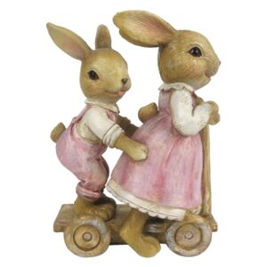 Veľkonočné dekorácie králikov na kolobežke - 8 * 4 * 11 cm
