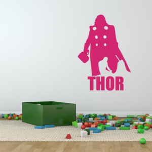 GLIX Avengers Thor - samolepka na stenu Růžová 30x20 cm