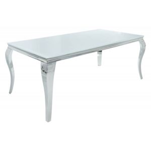 Modern Barock jedálenský stôl bielo-strieborný 200 cm