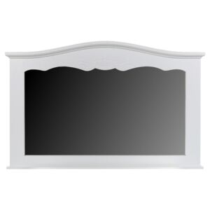 Drevené zrkadlo - biele (95x62 cm) - vidiecky štýl
