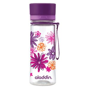Fľaša na vodu ALADDIN AVEO 350 ml. s potlačou a závesným uškom, fialová 10-01101-088