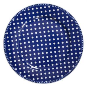 Porcelánový obedový tanier Dots Dark Blue