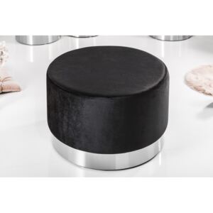 Strieborno-čierny taburet Modern Barock 55cm »