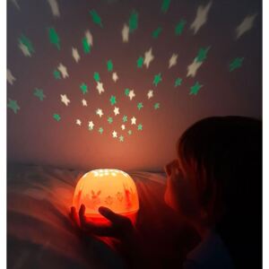 Detská LED lampička s projektorom nočnej oblohy Bunny
