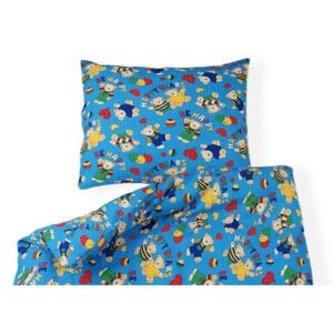 Goldea detské krepové obliečky do postieľky - happy bears - vzor 283 90 x 140 a 50 x 70 cm