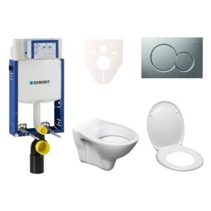 Závesný set WC S-line + modul Geberit Kombifix s tlačidlom Sigma 01 chróm mat 110.302.00.5 ND3