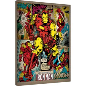 Obraz na plátne Iron Man - Retro, (60 x 80 cm)