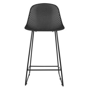 LEITMOTIV Sada 2 ks: Barová stolička Diamond Mesh Pp – čierna