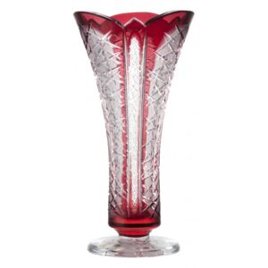 Krištáľová váza Frigus, farba rubínová, výška 300 mm