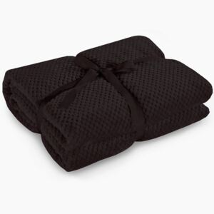 Čierna deka z mikrovlákna DecoKing Henry, 150 × 200 cm