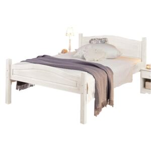 Biela posteľ z masívneho borovicového dreva Støraa Barney, 90 x 200 cm