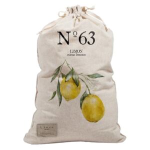 Látkový vak na prádlo Linen Bag Lemons, výška 75 cm