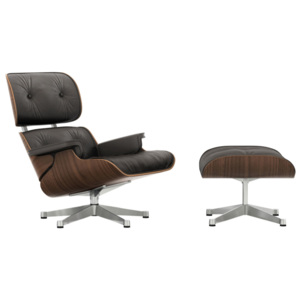 Vitra Eames Lounge Chair & Ottoman, black pigmented walnut