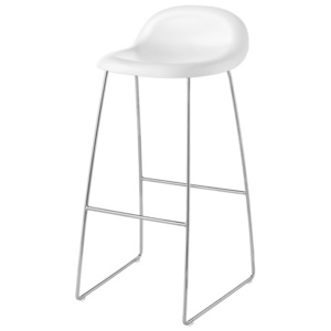 Gubi Barová stolička 3D Bar Stool, white cloud/sledge base
