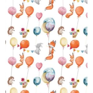 Metráž látka bavlna zvieratká s balónikom | RTex