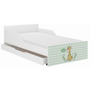 MAXMAX Detská posteľ FILIP - s ŽIRAFKOU 180x90 cm