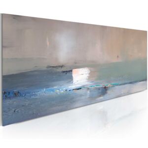 Bimago Ručne maľovaný obraz - The first wave 100x40 cm