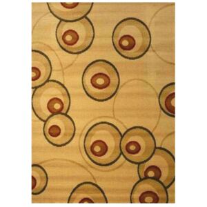 Kusový koberec Pávie oká béžový, Velikosti 117x170cm