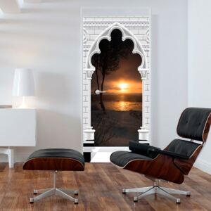 Bimago Fototapeta na dvere - Gothic arch and sunset I 90x210 cm