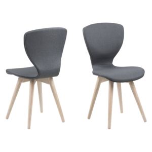 Dizajnová stolička Neoma, tmavo šedá a biela