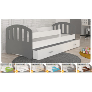 Detská posteľ Šťastie Color sivá 180x80