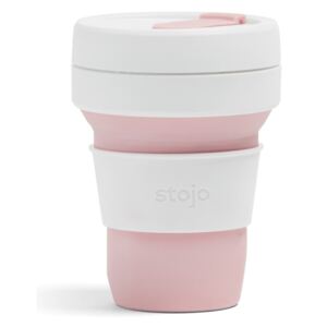 Bielo-ružový skladací hrnček Stojo Pocket Cup Rose, 355 ml